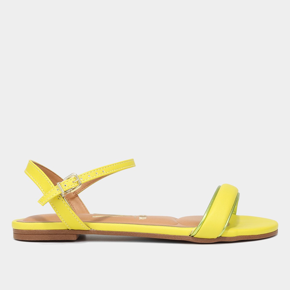 Rasteira Vizzano Lisa Feminina - Verde Limão Menor preço em Rasteira Vizzano Lisa Feminina - Verde Limão