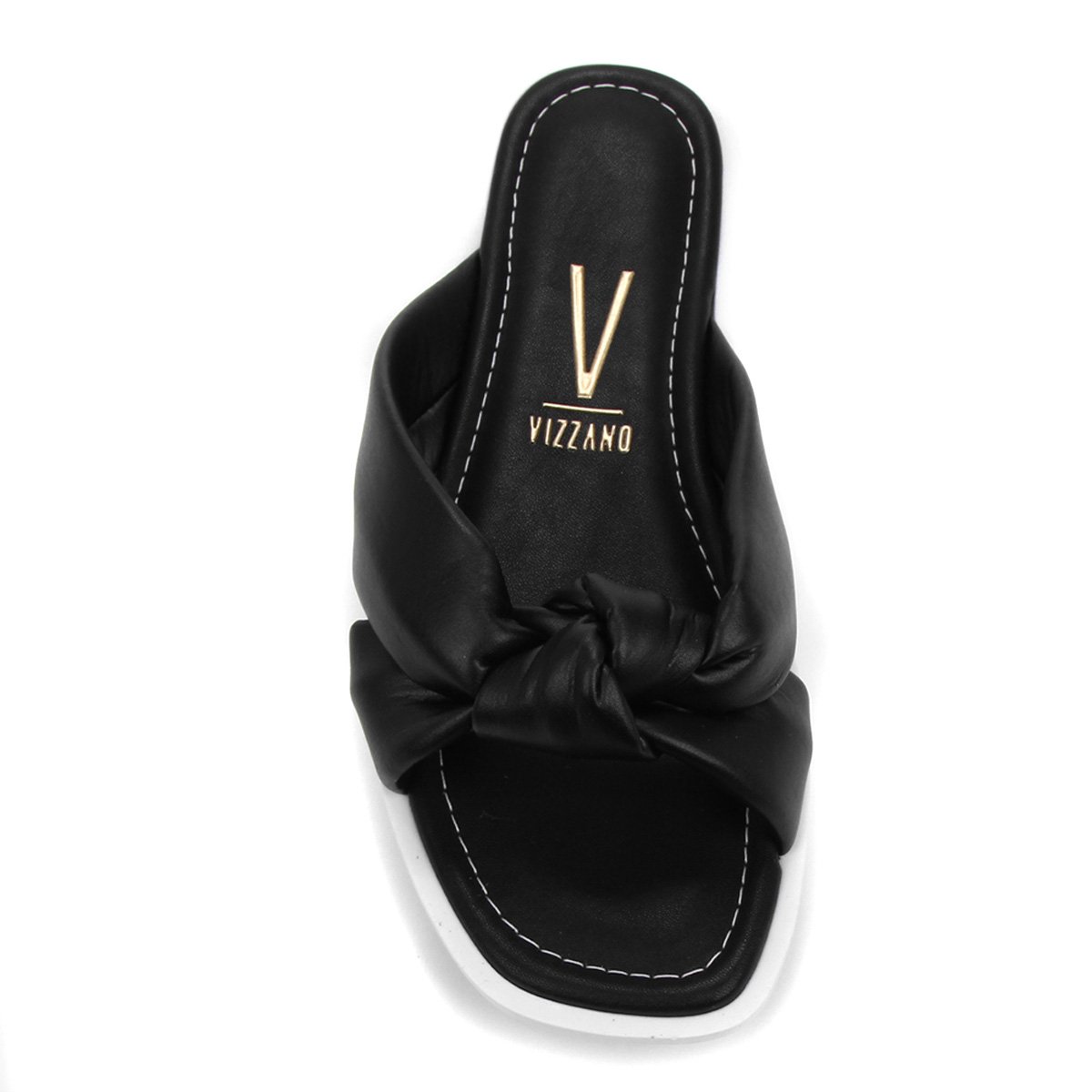 Rasteira Vizzano Nó Feminina - Preto | Zattini