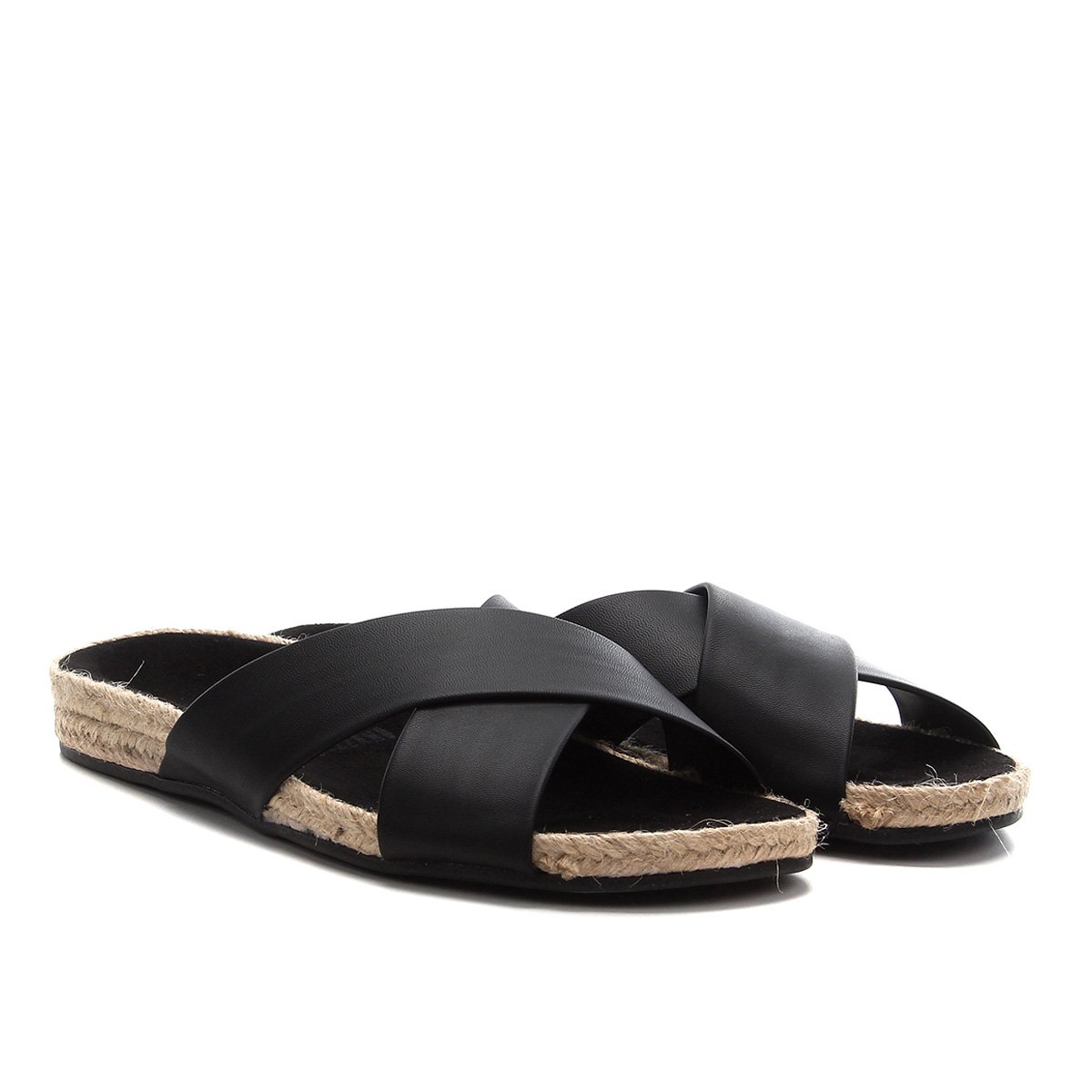 Rasteira Vizzano Slide Tiras Cruzadas Corda - Preto é ruim? Rasteira Vizzano Slide Tiras Cruzadas Corda - Preto é boa?