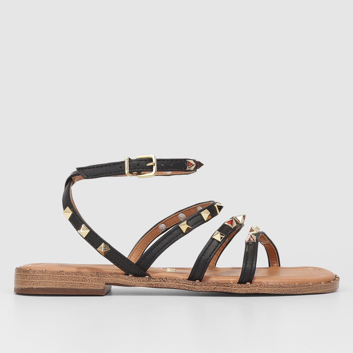 Rasteira Vizzano Tachas Bico Quadrado - Preto é ruim? Rasteira Vizzano Tachas Bico Quadrado - Preto é boa?
