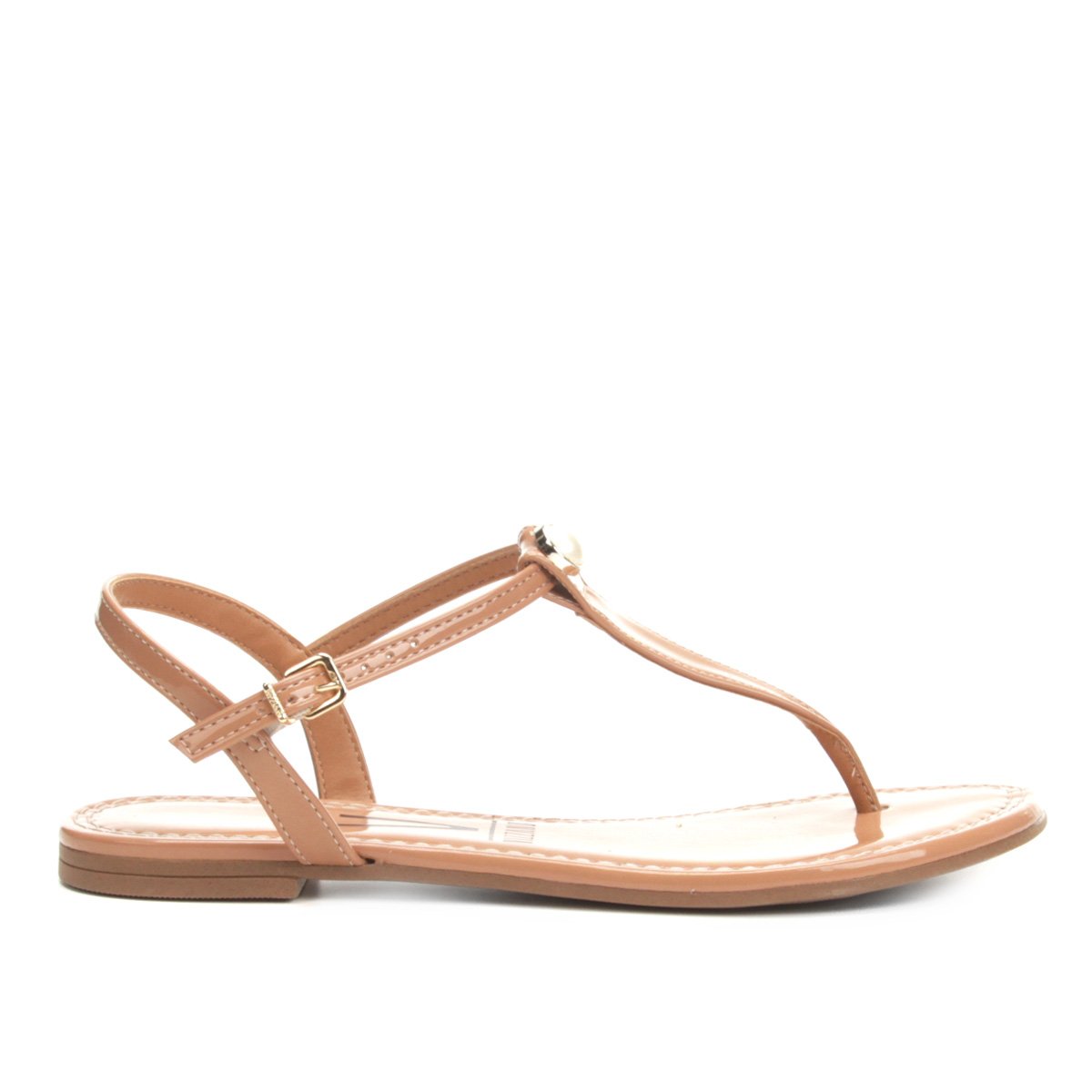 Rasteira Vizzano Tira Fina Pérola - Nude | Zattini