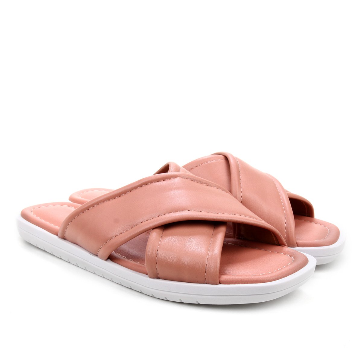 Rasteira Vizzano Tiras Cruzadas - Rosa | Zattini