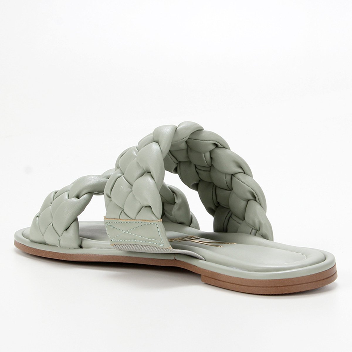 Rasteira Vizzano Trançada Feminina - Verde água | Zattini