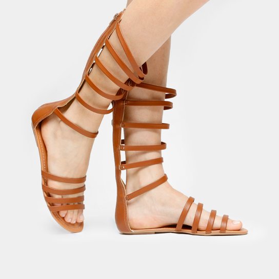 Rasteira Walkabout Gladiadora - Caramelo