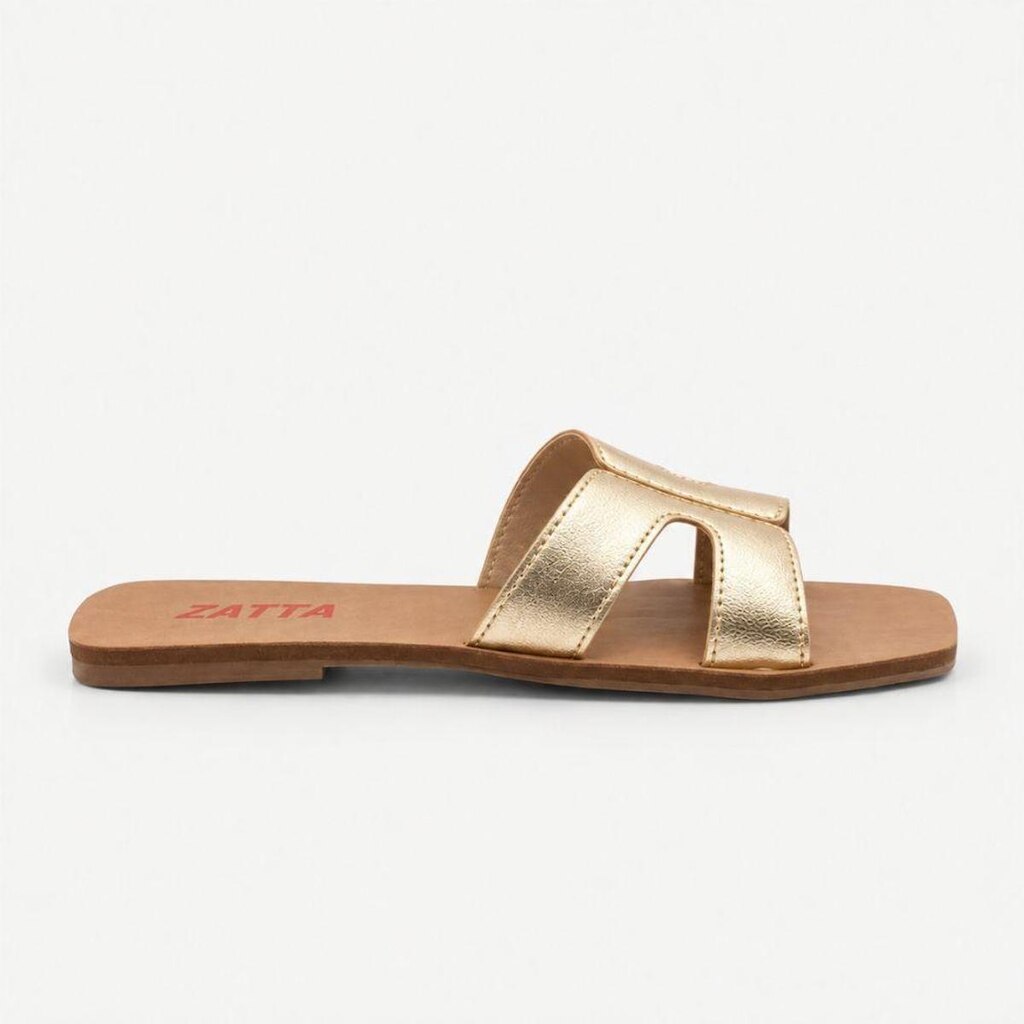 Rasteira Zatta H Camile Dourada Dourado 36