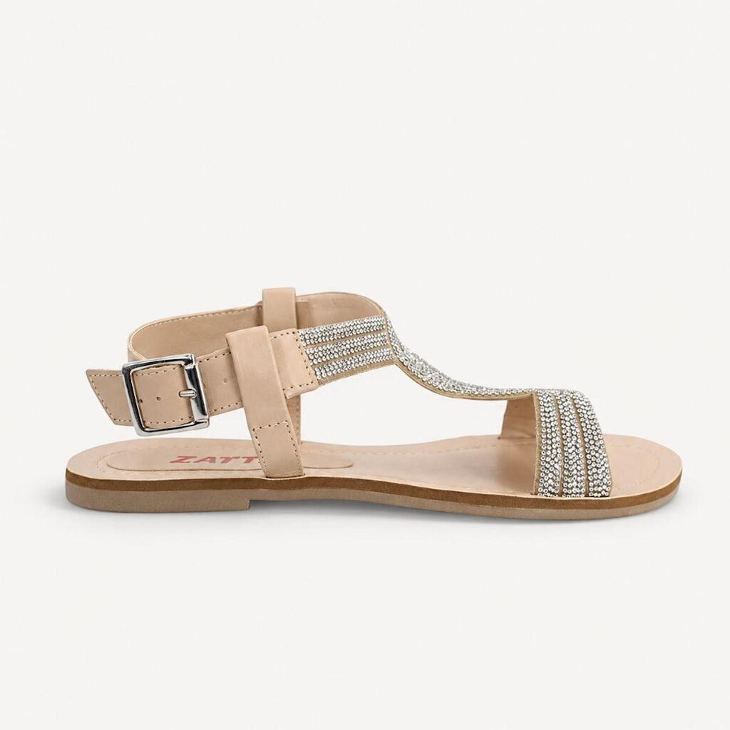Rasteira Zatta Strass Norma Nude Nude 39
