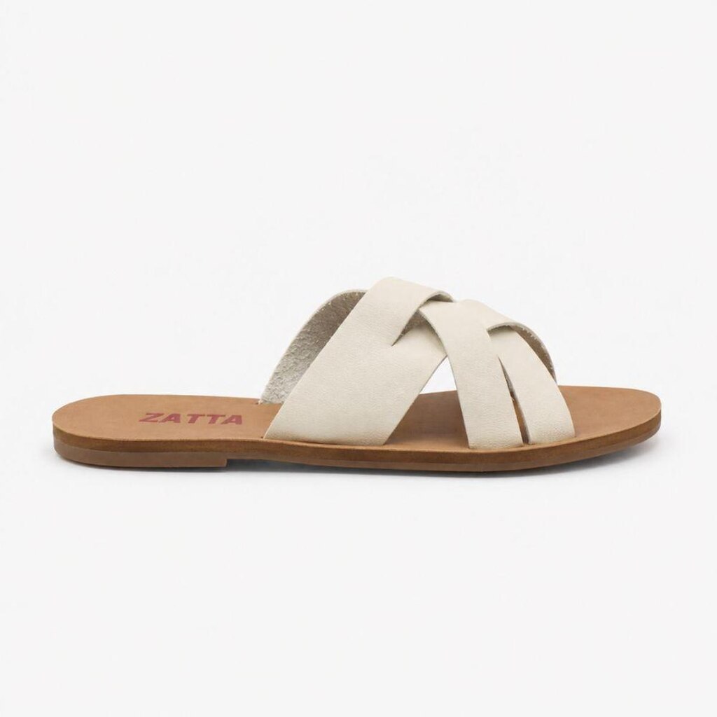 Rasteira Zatta Transpassada Ágata Off White Branco 35