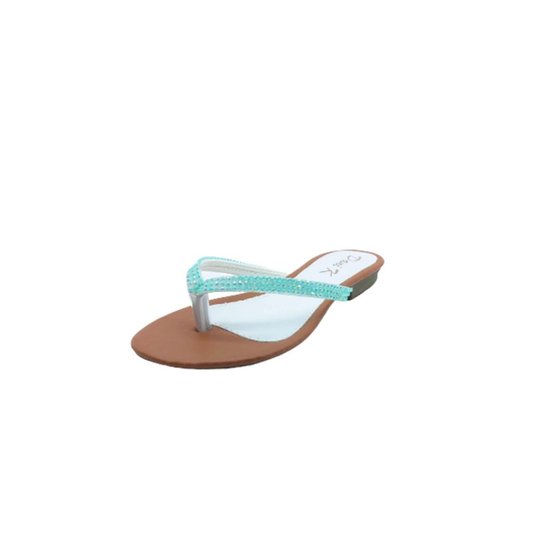 Rasteirinha Feminina Chinelo Strass Dani K - Branco