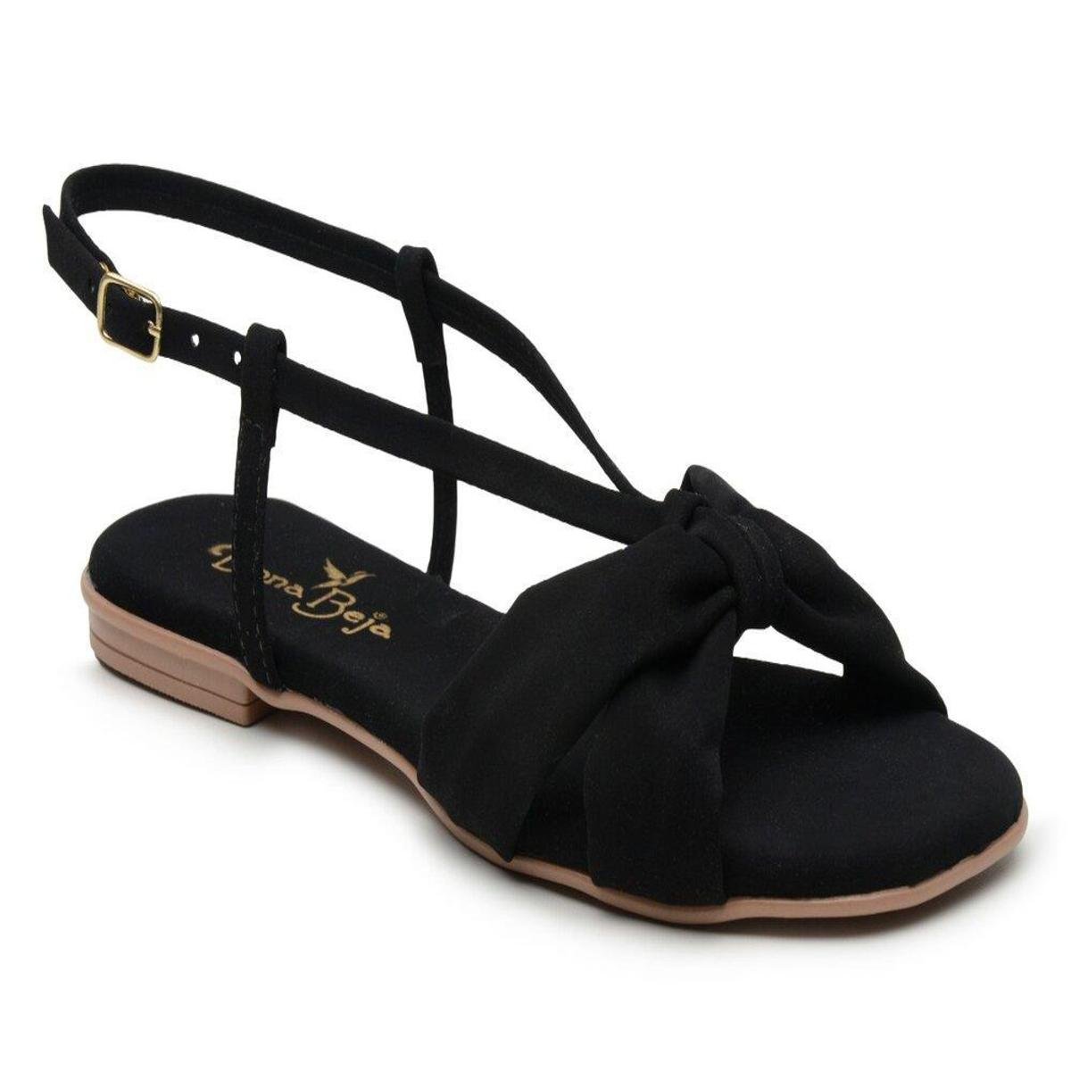 Rasteirinha Rasteira Sandália Feminina Chinelo Macio - Preto Menor preço em Rasteirinha Rasteira Sandália Feminina Chinelo Macio - Preto