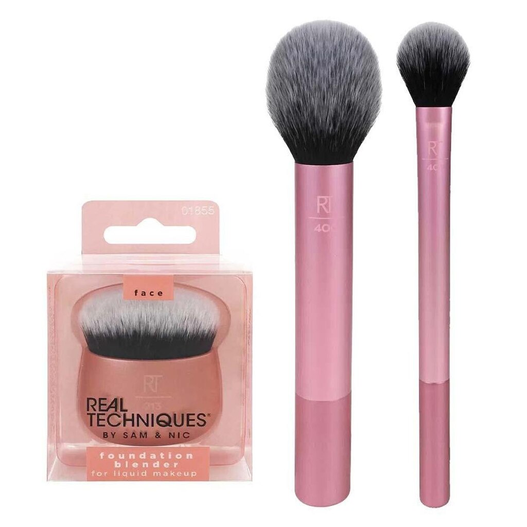 Real Techniques Kit Com 3 Pinceis – Base + Blush + Finalização Kit