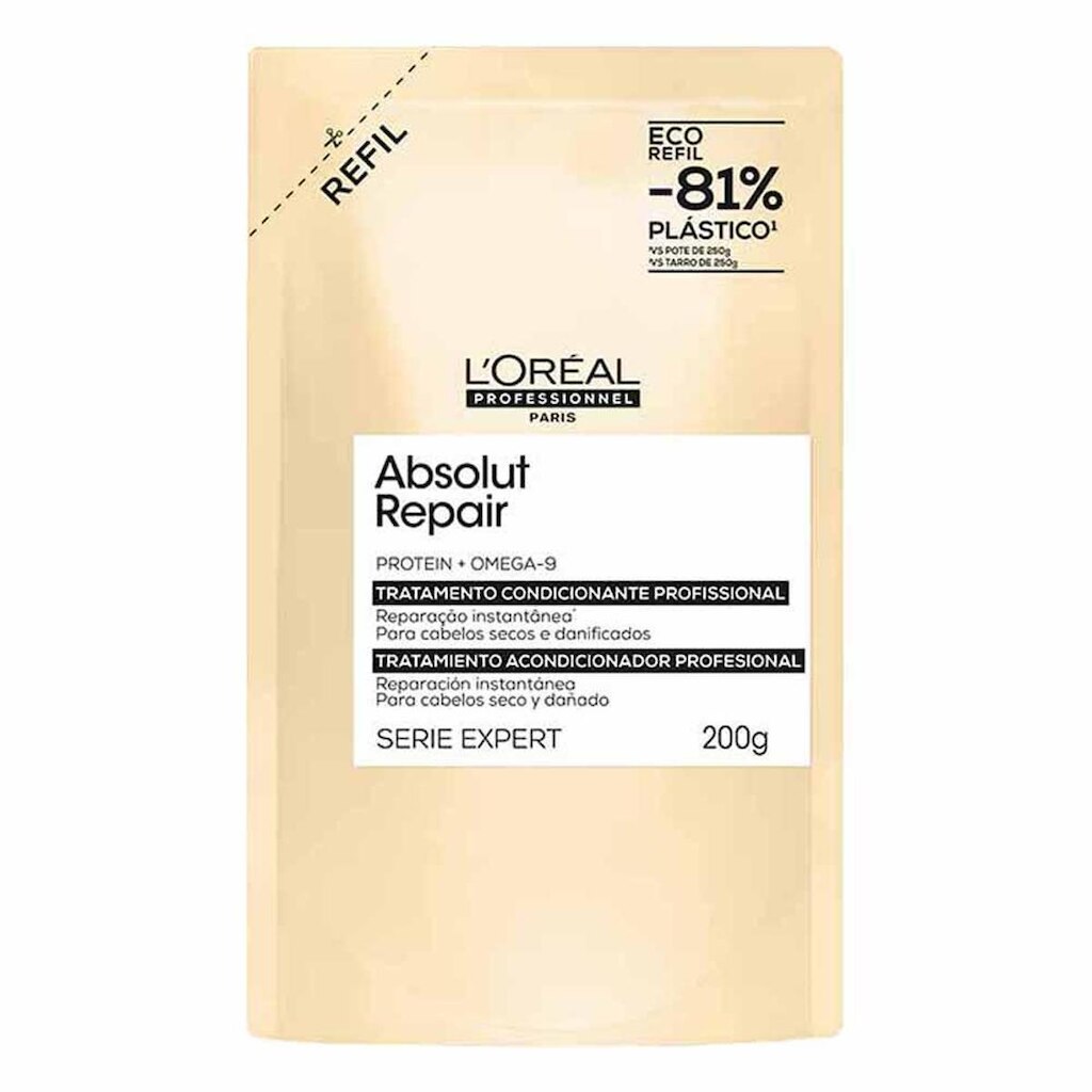 Refil Máscara de reconstrução L'Oréal Professionnel Absolut Repair Proteína e Ômega 9 200g