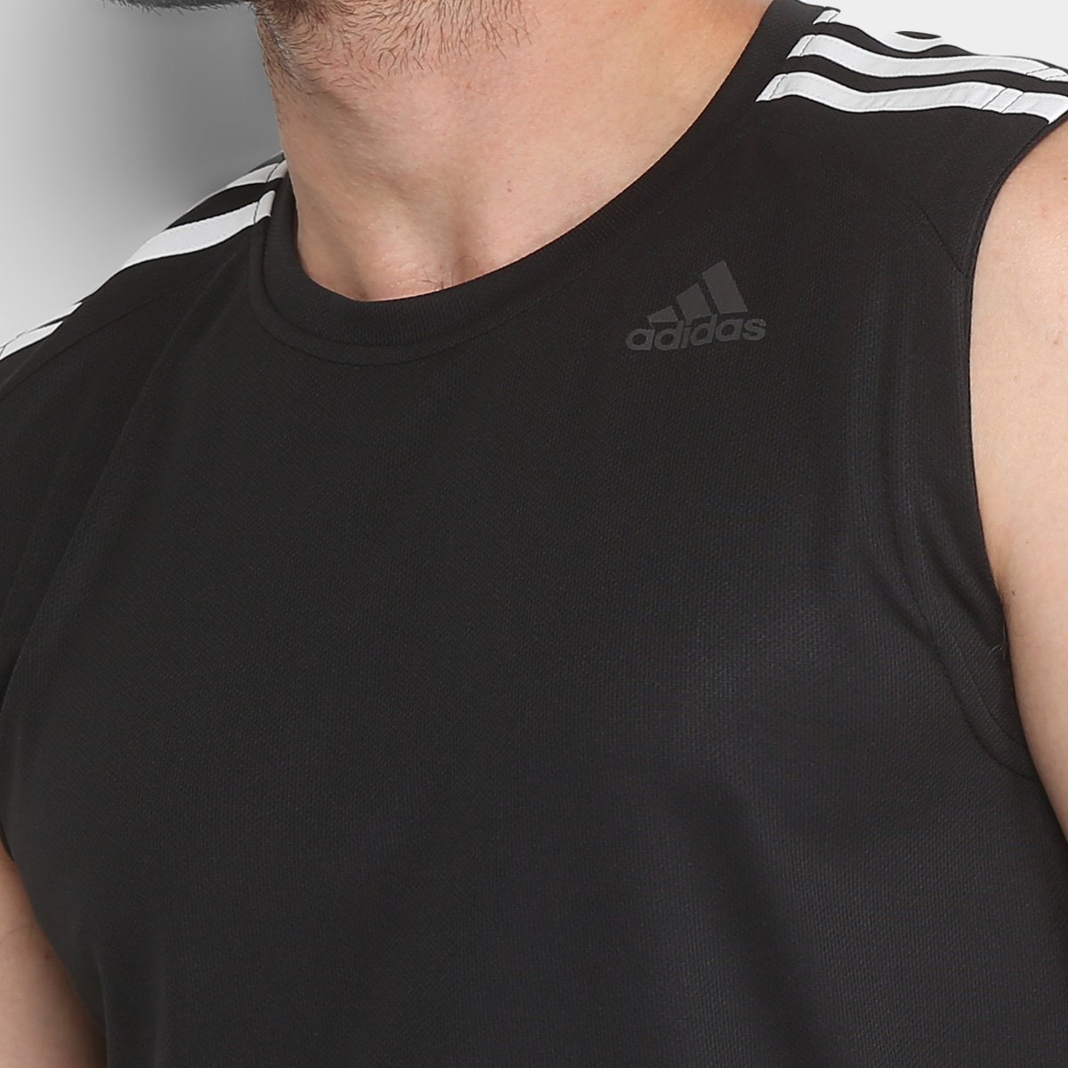 regata adidas d2m 3 stripes masculina