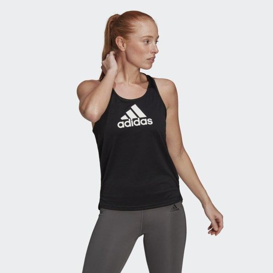 Regata Adidas Esportiva Aeroready Designed 2 Move Logo Feminina GL3826 - Preto