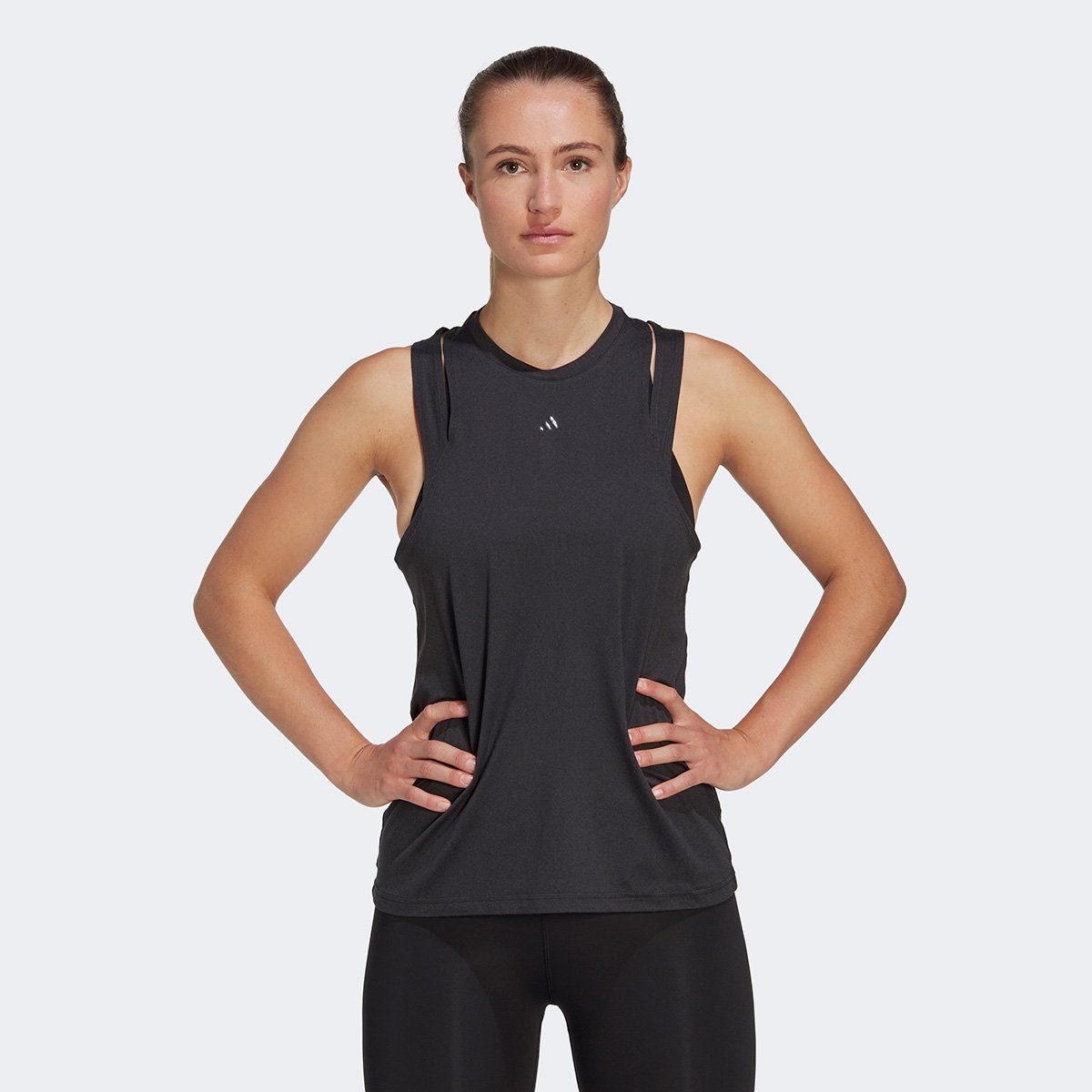 Regata Adidas Essentials 3 Bar Feminina Menor preço em Regata Adidas Essentials 3 Bar Feminina