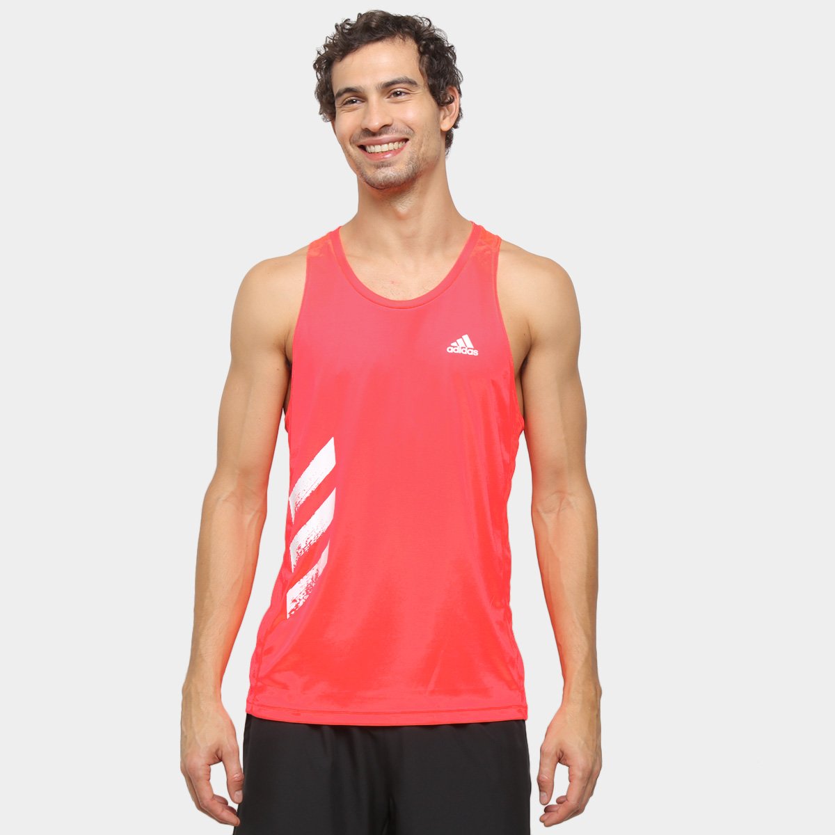 Regata Adidas Own The Run 3s Masculina - Rosa é ruim? Regata Adidas Own The Run 3s Masculina - Rosa é boa?