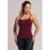 Regata Alça Fina Fitness Blusa Feminino Liso Slim Camiseta Academia Verão Segunda Pele Mvb Modas - Vinho