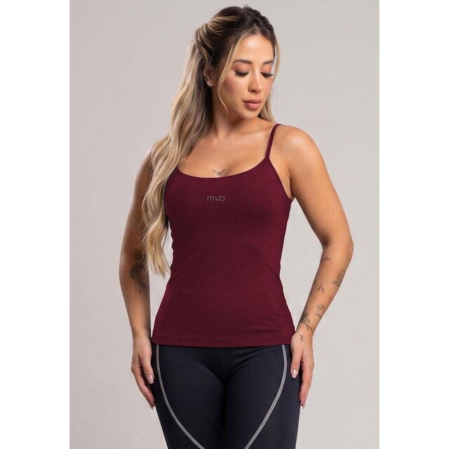 Regata Alça Fina Fitness Blusa Feminino Liso Slim Camiseta Academia Verão Segunda Pele Mvb Modas