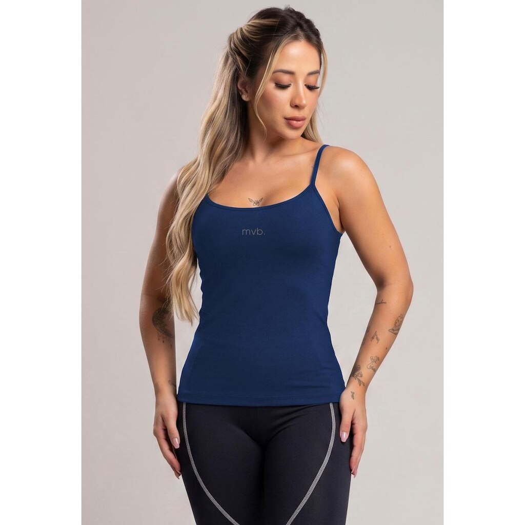 Regata Alça Fina Fitness Blusa Feminino Liso Slim Camiseta Academia Verão Segunda Pele Mvb Modas