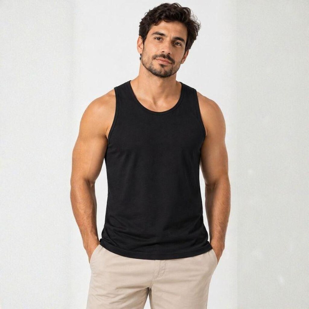 Regata Básica Masculina Lisa Slim Fitness Academia