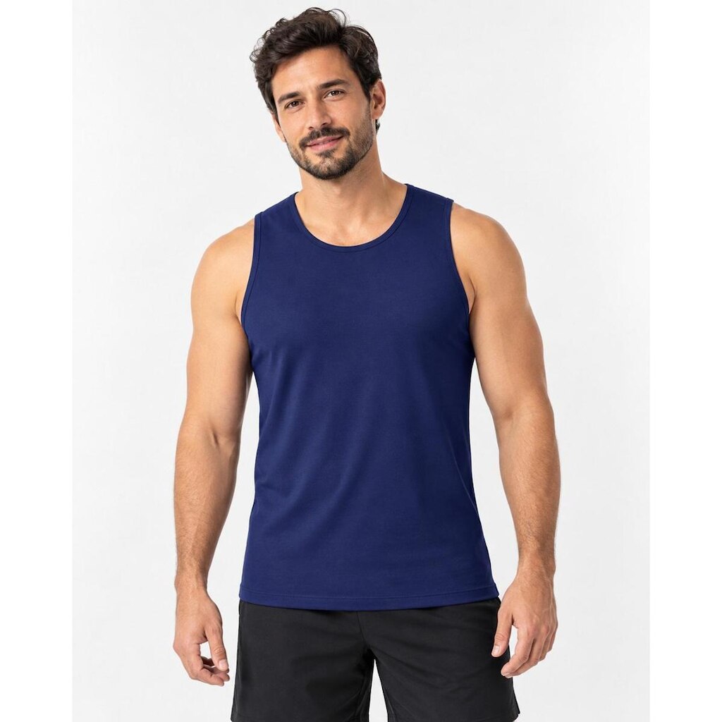 Regata Básica Masculina Lisa Slim Fitness Academia