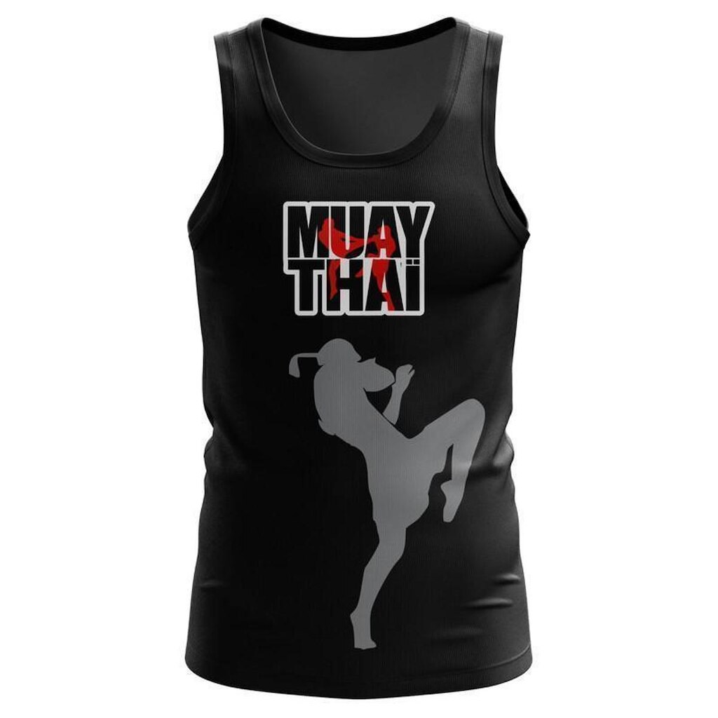 Regata Black Cat Sport Wear Muay Thai Proteção Uv50 Dry