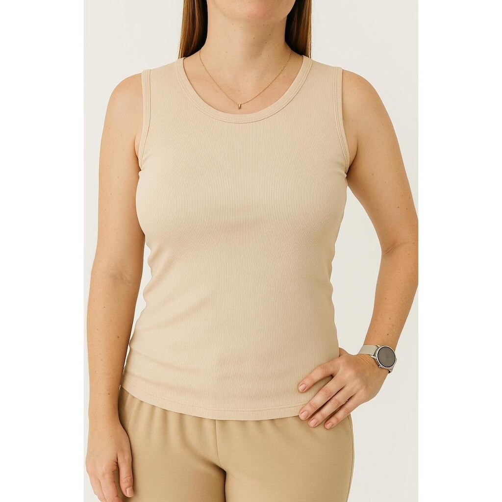 Regata Blusa Feminina Básica Canelada