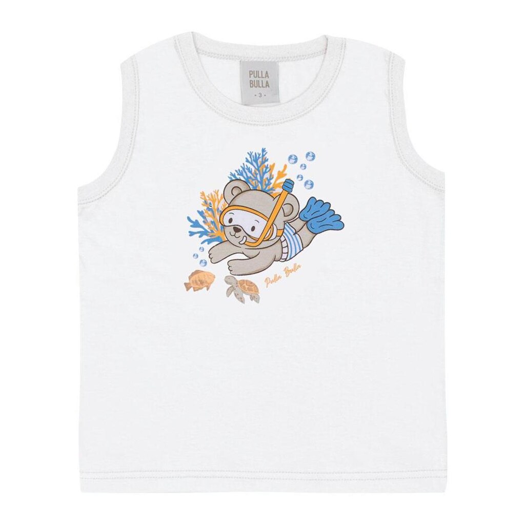 Regata Branco Primeiros Passos Menino - 53351-3