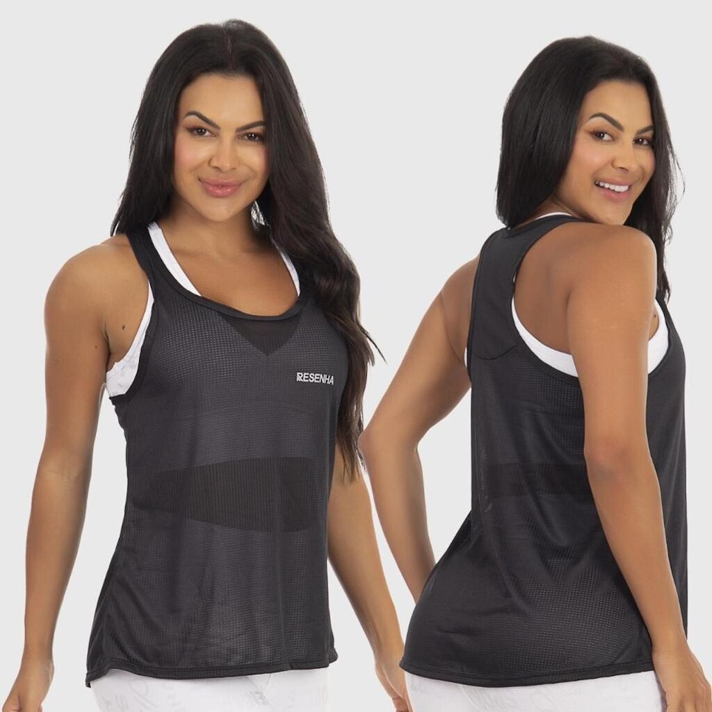 Regata Dry Feminina Resenha Sport Fitness Leve e Respirável Academia