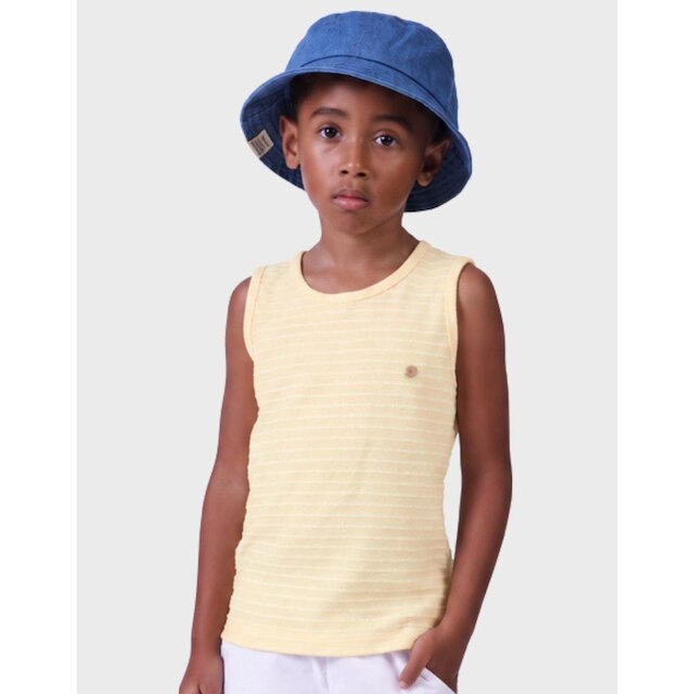 Regata Estilo Moda De Verão Malha Trabalhada Praia Com Gola Canoa Sauve Menino 1 a 4