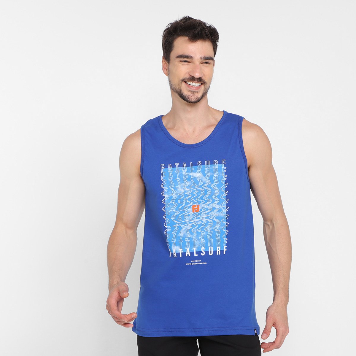 Regata Fatal Estampada Masculina - Azul Royal é ruim? Regata Fatal Estampada Masculina - Azul Royal é boa?