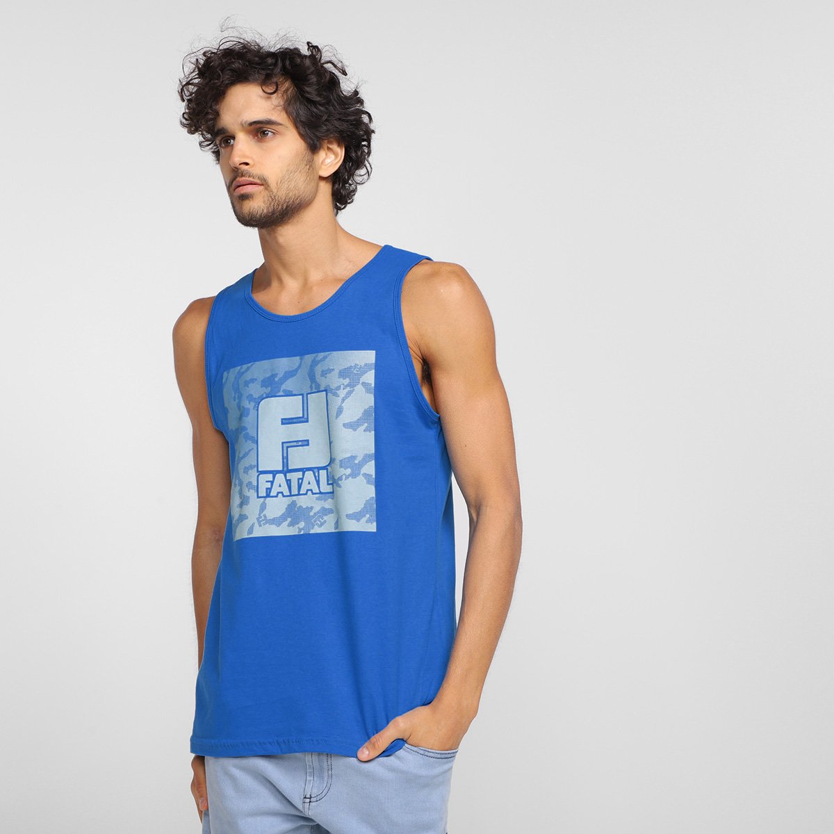 Regata Fatal Estampada Masculina - Azul Royal é ruim? Regata Fatal Estampada Masculina - Azul Royal é boa?