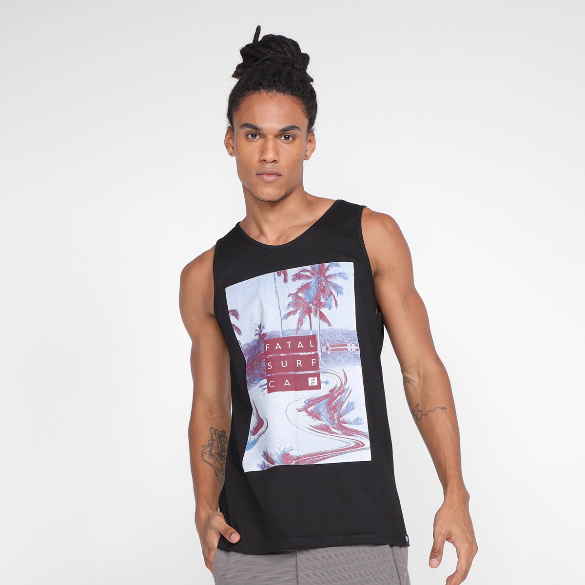 Regata Fatal World Masculina - Preto Menor preço em Regata Fatal World Masculina - Preto