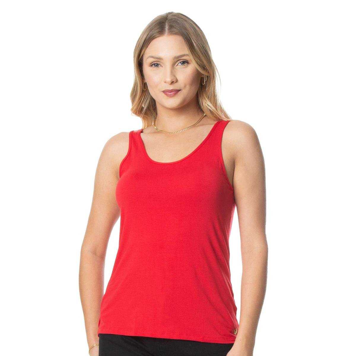 Regata Feminina Básica Rovitex Vermelho P - Vermelho é boa?