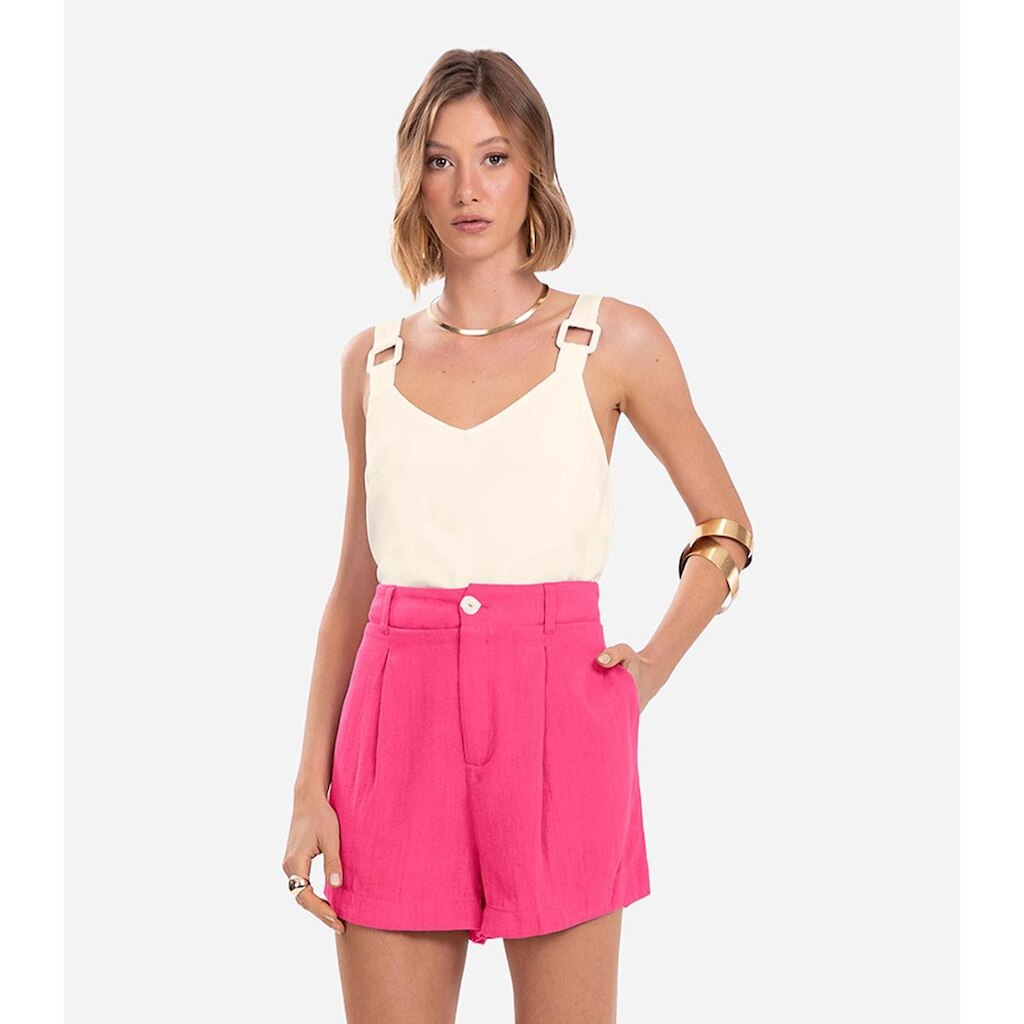 Regata Feminina Com Detalhes Endless Bege