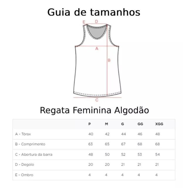 Regata Feminina de Algodão Premium Básica Lisa