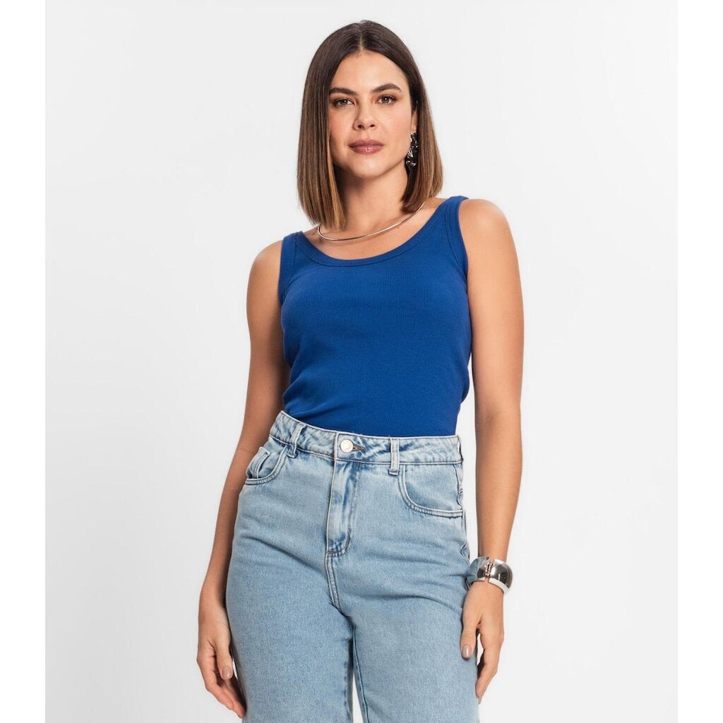 Regata Feminina Em Ribana Rovitex Azul