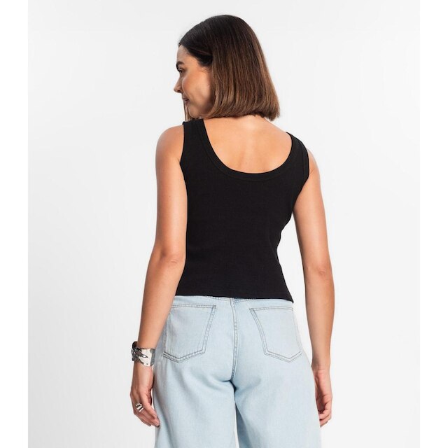 Regata Feminina Em Ribana Rovitex Preto