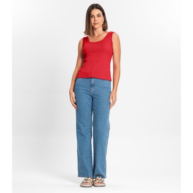 Regata Feminina Em Ribana Rovitex Vermelho