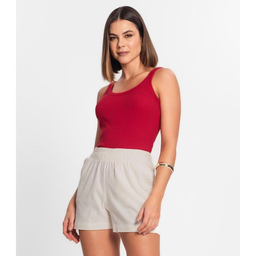 Regata Feminina Em Ribana Rovitex Vermelho