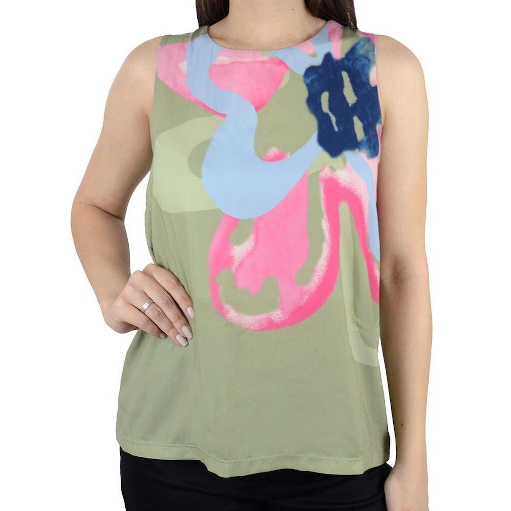 Regata Feminina Gatos e Atos Viscose Crepe Verde - G2407