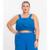 Regata Feminina Plus Size Crepe Light Secret Glam Azul - Azul