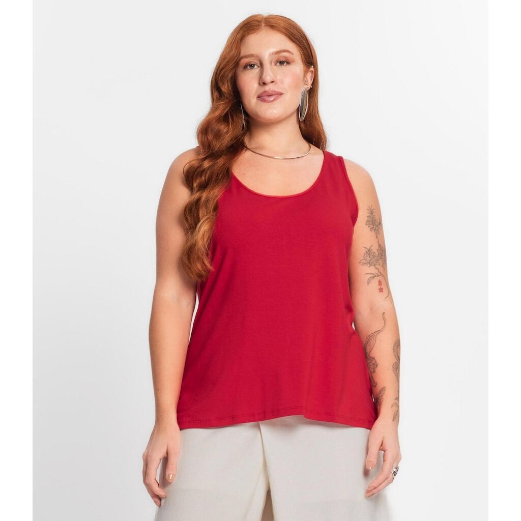 Regata Feminina Plus Size Secret Glam Vermelho