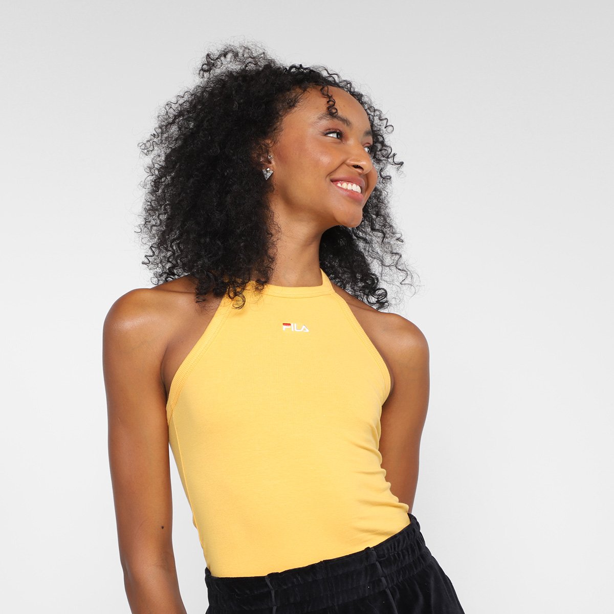 Regata Fila Comfy Feminina - Amarelo Menor preço em Regata Fila Comfy Feminina - Amarelo