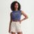 Regata Fila Cropped Stile Elevato Graphic Feminina - Azul