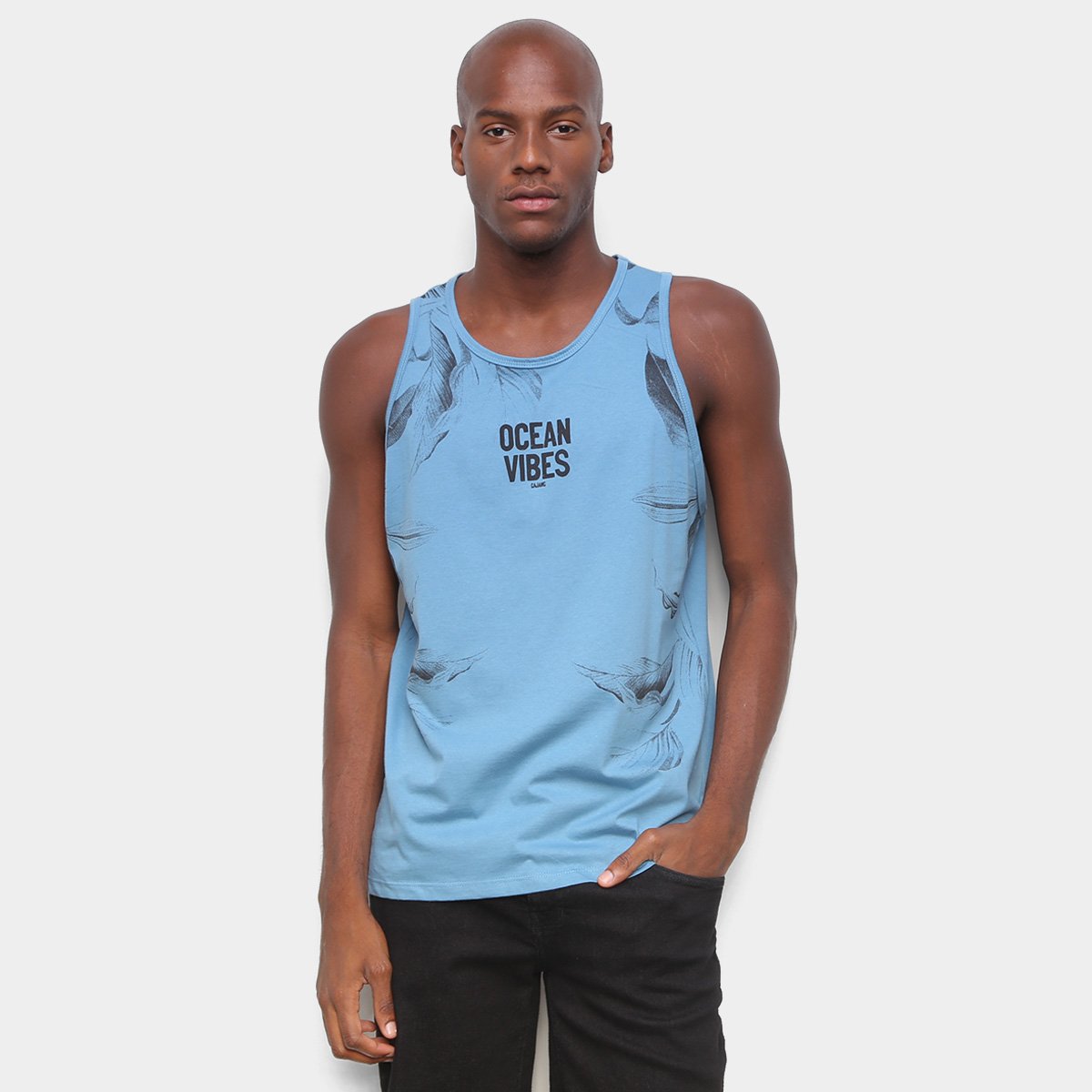 Regata Gajang Básica Ocean Vibes Masculina - Azul Menor preço em Regata Gajang Básica Ocean Vibes Masculina - Azul