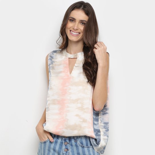 Regata Heli Tie Dye Feminina - Rosa