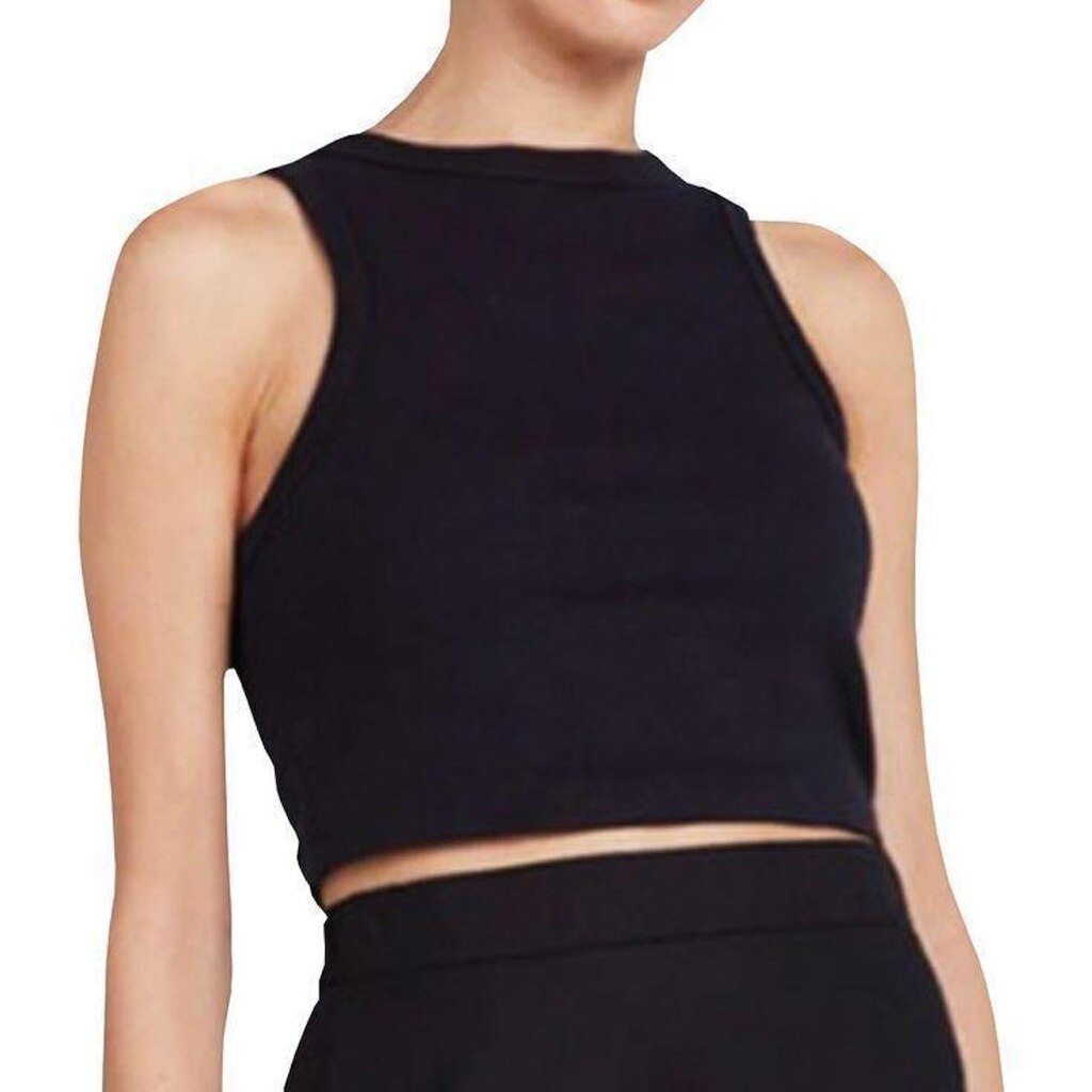 Regata Hering Top Cropped Feminina Básica Ribana Canelada - p - Laranja