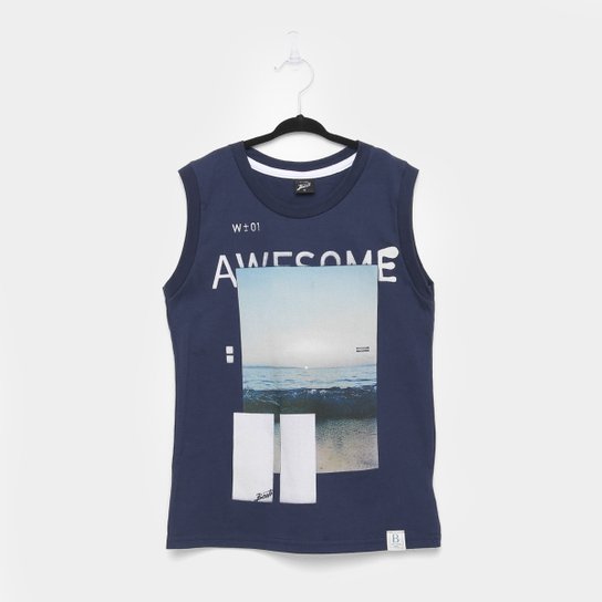 Regata Infantil Elian Awesome Masculina - Marinho