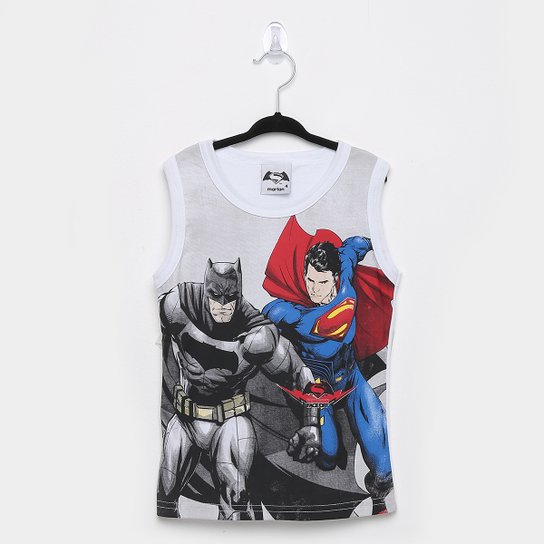 Regata Infantil Marlan Batman X Superman - Branco