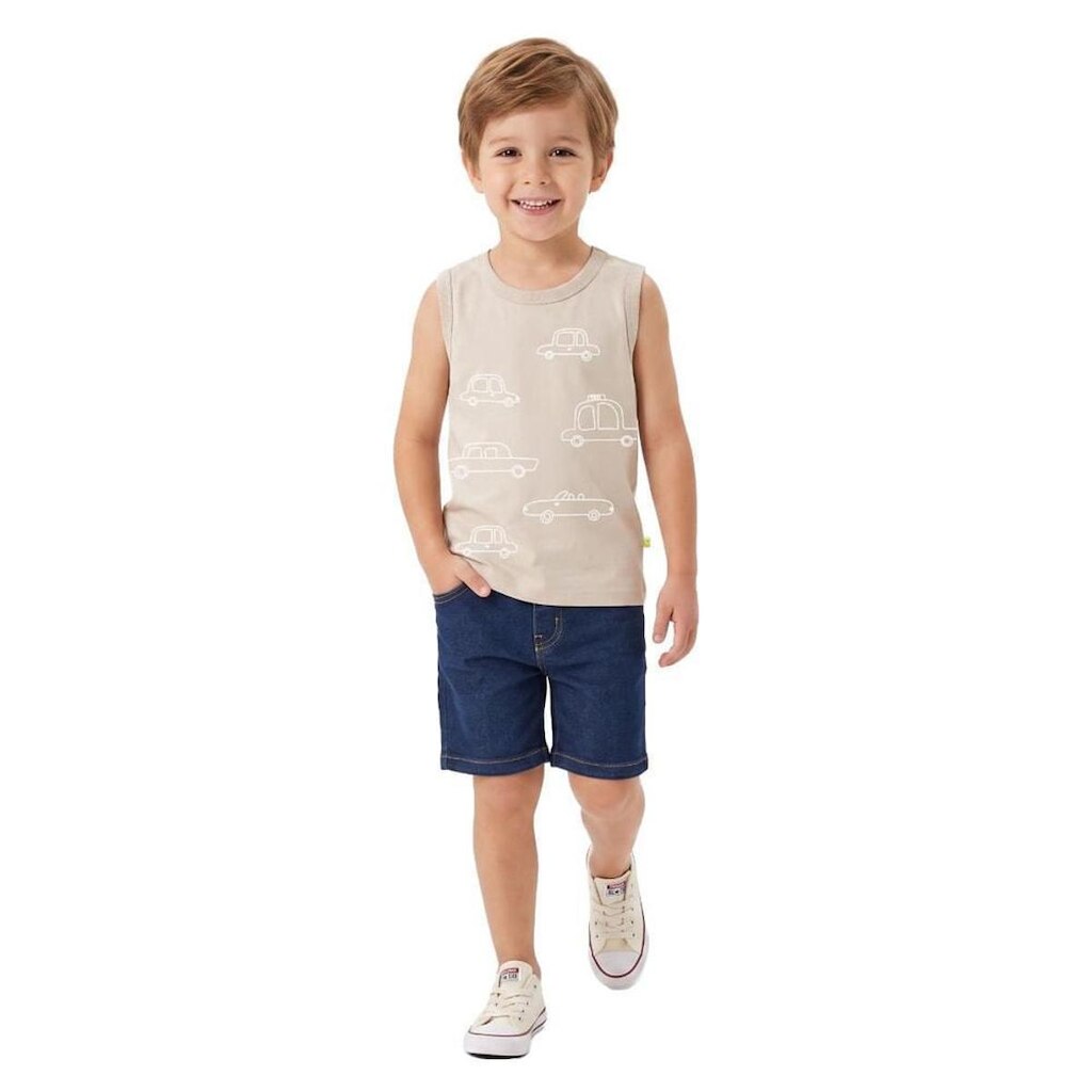 Regata Infantil Menino Carros Areia Alphabeto